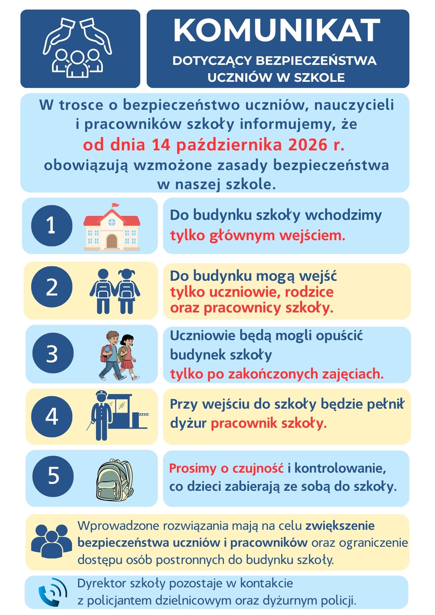 Bezpieczeństwo uczniów
